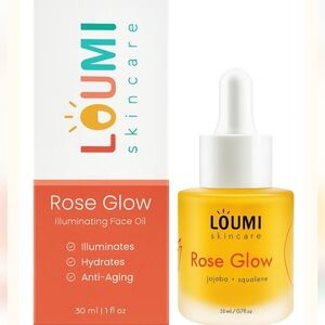 Loumi Skincare Rose Glow Illuminating Face Oil, 30ml, NIB
